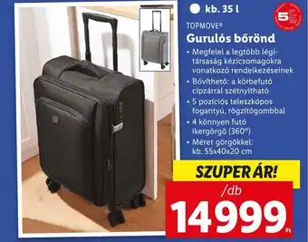 TOPMOVE® Gurulós bőrönd 1db