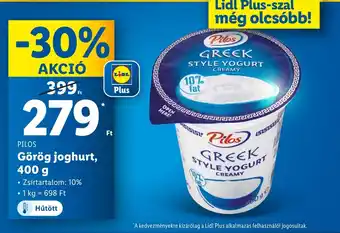 Lidl PILOS Görög joghurt, 400 g ajánlat