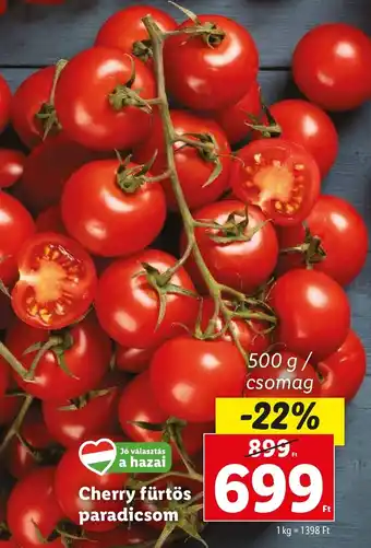 Lidl Cherry fürtös paradicsom 500g ajánlat