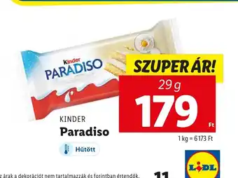 Lidl Kinder Paradiso 29g ajánlat