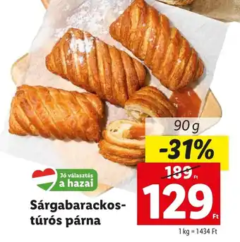 Lidl Sárgabarackos- túrós párna 90g ajánlat