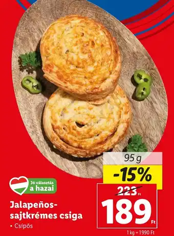 Lidl Jalapeños- sajtkrémes csiga 95g ajánlat