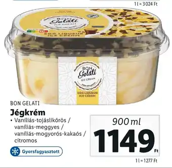 Lidl BON GELATI Jégkrém 900ml ajánlat