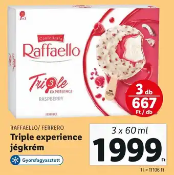 Lidl RAFFAELLO/ FERRERO Triple experience jégkrém 3 x 60 ml ajánlat