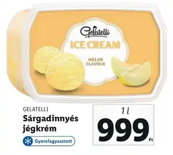 Lidl GELATELLI Sárgadinnyés jégkrém 1l ajánlat