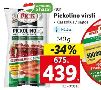 Lidl PICK Pickolino virsli 140g ajánlat