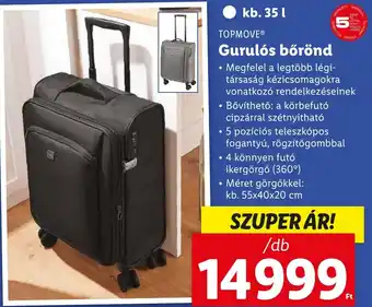 Lidl TOPMOVE Gurulós bőrönd ajánlat