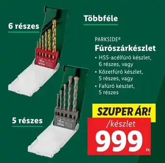 Lidl PARKSIDE Fúrószárkészlet ajánlat