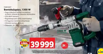 Lidl PARKSIDE Bontókalapács, 1300 W ajánlat