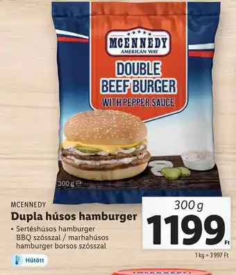 Lidl AMERICAN WAY Dupla húsos hamburger 300g ajánlat