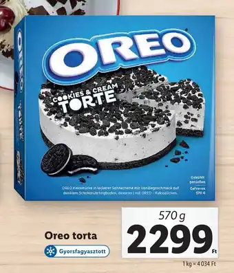 Lidl Oreo torta 570g ajánlat