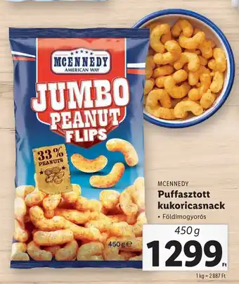 Lidl MCENNEDY Puffasztott kukoricasnack 450g ajánlat