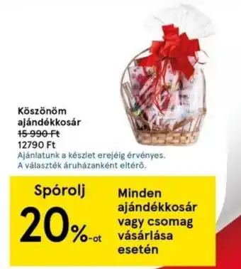 Tesco Köszönöm ajándékkosár ajánlat