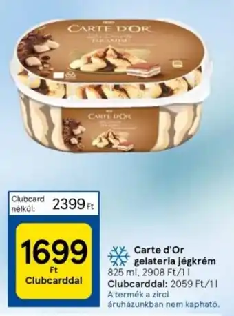 Tesco Carte d'Or gelateria jégkrém 825 ml ajánlat