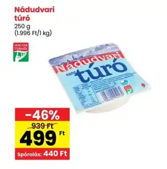 Spar Nádudvari túró 250 g ajánlat