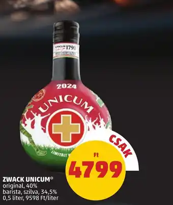 PENNY ZWACK UNICUM 0,5l ajánlat