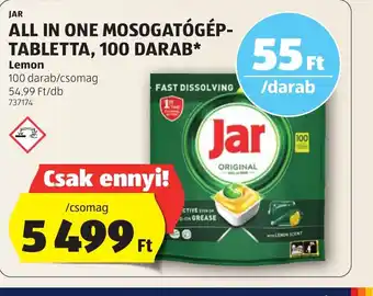 ALDI JAR ALL IN ONE MOSOGATÓGÉP- TABLETTA, 100 DARAB ajánlat