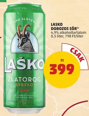 LASKO DOBOZOS SÖR 4,9% alkoholtartalom 0,5 liter