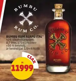 PENNY BUMBU RUM ALAPÚ ITAL 0.7l ajánlat