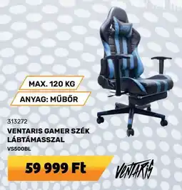 BestByte VENTARIS GAMER SZÉK LÁBTÁMASSZAL ajánlat