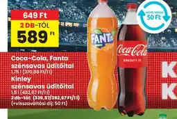 Spar Coca-Cola, Fanta szénsavas üdítőital 1,75l ajánlat