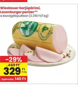 Spar Wiesbauer borjúpárizsi, Laxenburger parizer 10dkg ajánlat