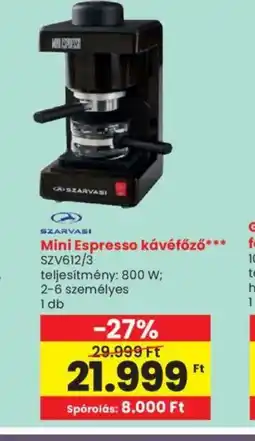 Spar Mini Espresso kávéfőző 1db ajánlat