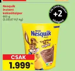 Spar Nesquik instant kakaóitalpor 600 g ajánlat