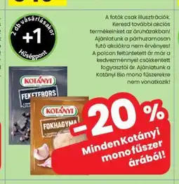 Spar Minden Kotányi monofűszer ajánlat