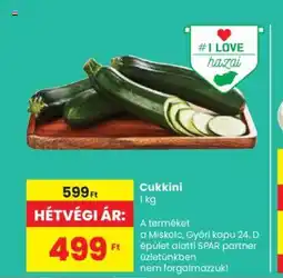 Spar Cukkini 1 kg ajánlat
