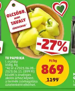 PENNY TV PAPRIKA 1kg ajánlat