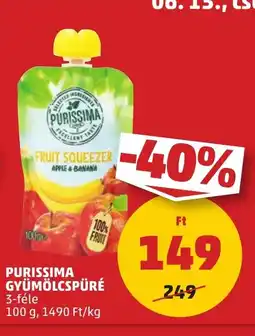 PENNY PURISSIMA GYÜMÖLCSPÜRÉ 100g ajánlat