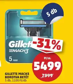 PENNY GILLETTE MACH3 BOROTVA BETÉT 5 db ajánlat