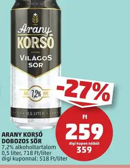 PENNY ARANY KORSÓ DOBOZOS SÖR 0,5l ajánlat
