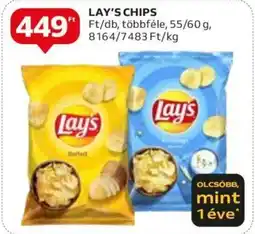 Auchan LAY'S CHIPS 55/60g ajánlat