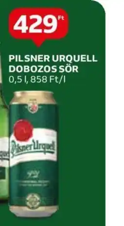 Auchan PILSNER URQUELL DOBOZOS SÖR 0,5l ajánlat