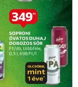 Auchan SOPRONI ÓVATOS DUHAJ DOBOZOS SÖR 0,5l ajánlat