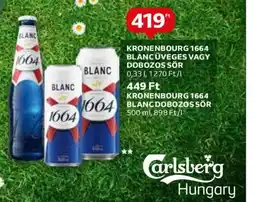 Auchan KRONENBOURG 1664 BLANC DOBOZOS SÖR 500ml/0,33ml ajánlat