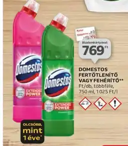 Auchan DOMESTOS FERTŐTLENÍTŐ VAGY FEHÉRÍTŐ 750ml ajánlat