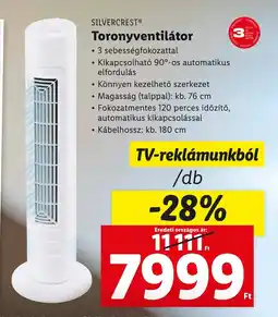 Lidl SILVERCREST Toronyventilátor ajánlat