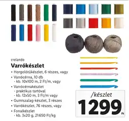 Lidl crelando Varrókészlet ajánlat
