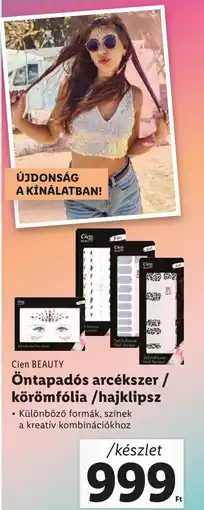Lidl Cien BEAUTY Öntapadós arcékszer / körömfólia/hajklipsz ajánlat