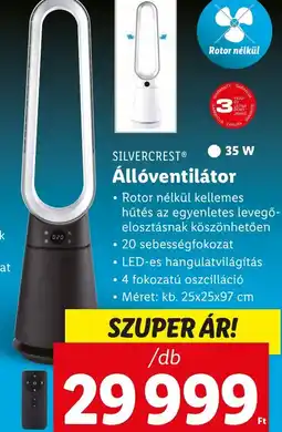 Lidl SILVERCREST Állóventilátor Méret: kb. 25x25x97 cm ajánlat