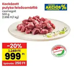 Kockázott pulyka felsőcombfilé 500g