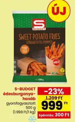Spar S-BUDGET édesburgonya- hasáb 500g ajánlat
