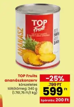 Spar TOP Fruits ananászkonzerv 340g ajánlat