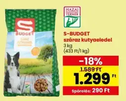 Spar S-BUDGET száraz kutyaeledel 3kg ajánlat