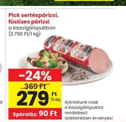 Spar Pick sertéspárizsi, füstízes párizsi 10dkg ajánlat