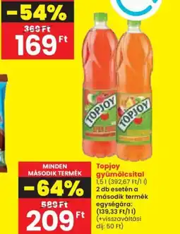 Spar Topjoy gyümölcsital 1,5l ajánlat