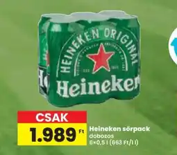 Spar Heineken sörpack 6x0,5l ajánlat